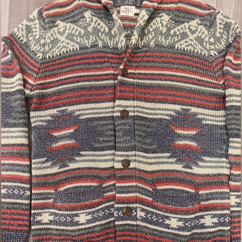 Faherty Men’s Thunderbird Serape Jacquard
Button Cardigan - Medium - EUC - Picture 12 of 14